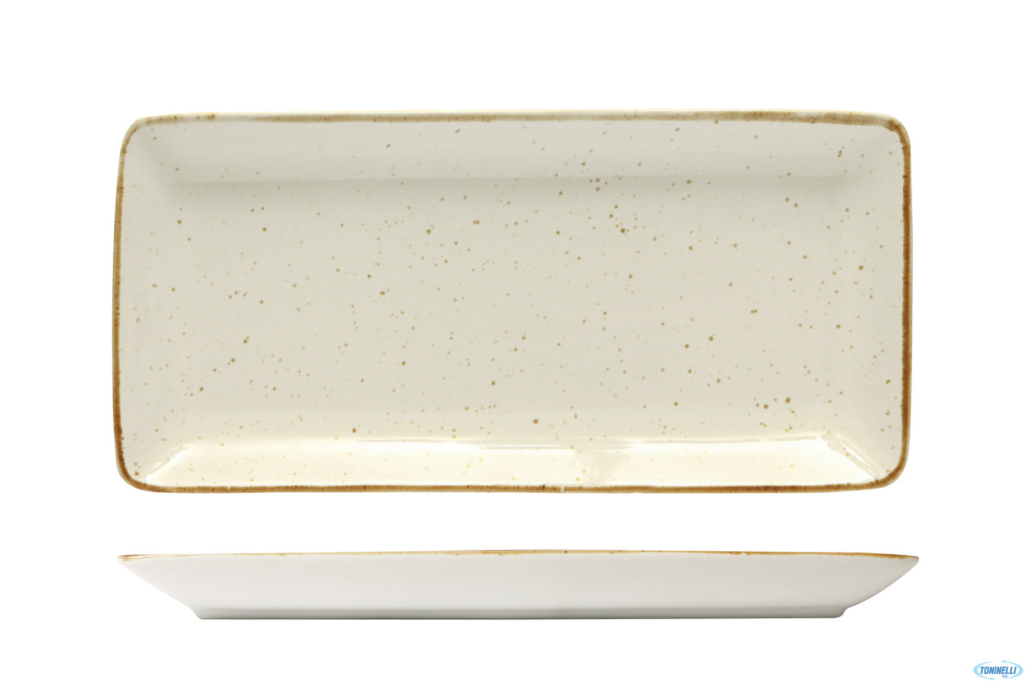 Vassoio Rettangolare Java Barley Cream Cm.25x10 - Confezione da 6 Pz.