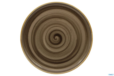 Piatto Piano Java Woodland Brown Ø Cm.32 - Confezione da 6 Pz.