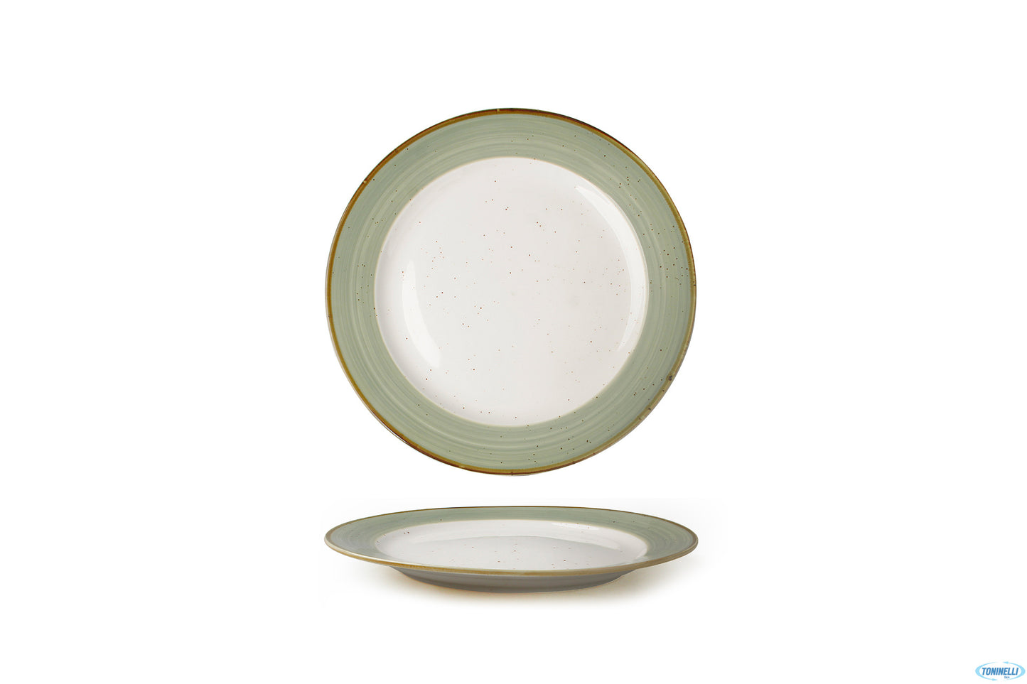Just-Piatto Tondo Cm.21 Verde In Porcellana 6932D-C401-8.25