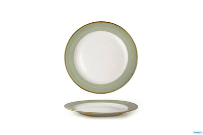 Just-Piatto Tondo Cm.21 Verde In Porcellana 6932D-C401-8.25