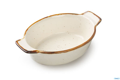 Justcolor Sesame Crema-Pirofila Ovale Cm.21,6X12,5 H.5,5 6697M-C356-8.5