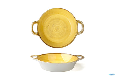 Just-Tegamino 2 Manici Cm.15 Giallo In Porcellana 6931D-C399-8