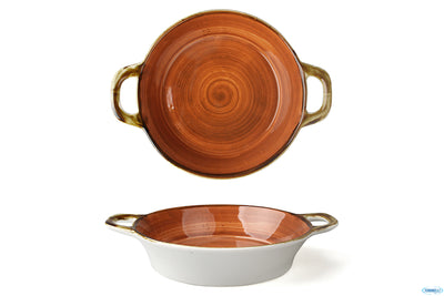 Just-Tegamino 2 Manici Cm.20 Rosso In Porcellana 6931D-C400-10