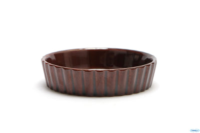 Justcolor-Mini Tortiera In Porcellana Marrone Cm.11,5 H.3 1795M