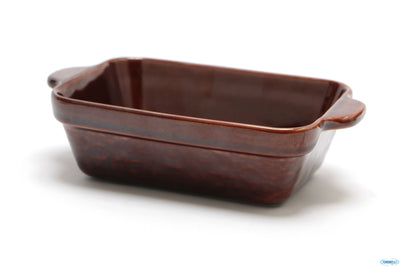 Justcolor-Pirofila Rettangolare In Porcellana Marrone Cm.17,8X11X5 5235M