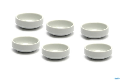 Justwhite-Confezione 6 Coppette Tonde Cm.6,4X6,4Xh.2,3 He3449
