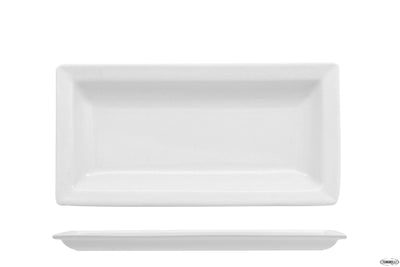 Justwhite-Piatto Rettangolare Cm.17,8X8,7X1,8 Hp7506