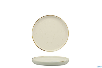 Piatto Frutta Impilabile Kaden Barley Cream Ø Cm.20 H.2,5 - Confezione da 6 Pz.