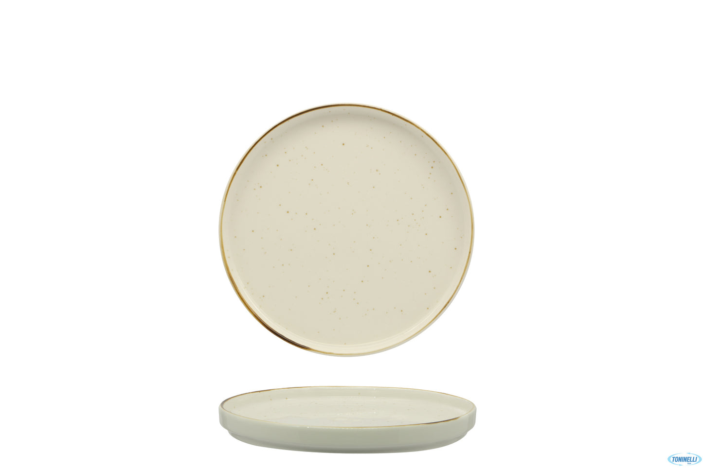 Piatto Frutta Impilabile Kaden Barley Cream Ø Cm.20 H.2,5 - Confezione da 6 Pz.