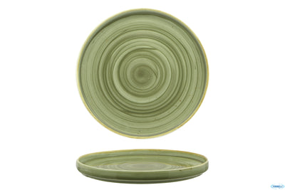Piatto Piano Impilabile Kaden M.Green Ø Cm.26 H.2,7 - Confezione da 6 Pz.