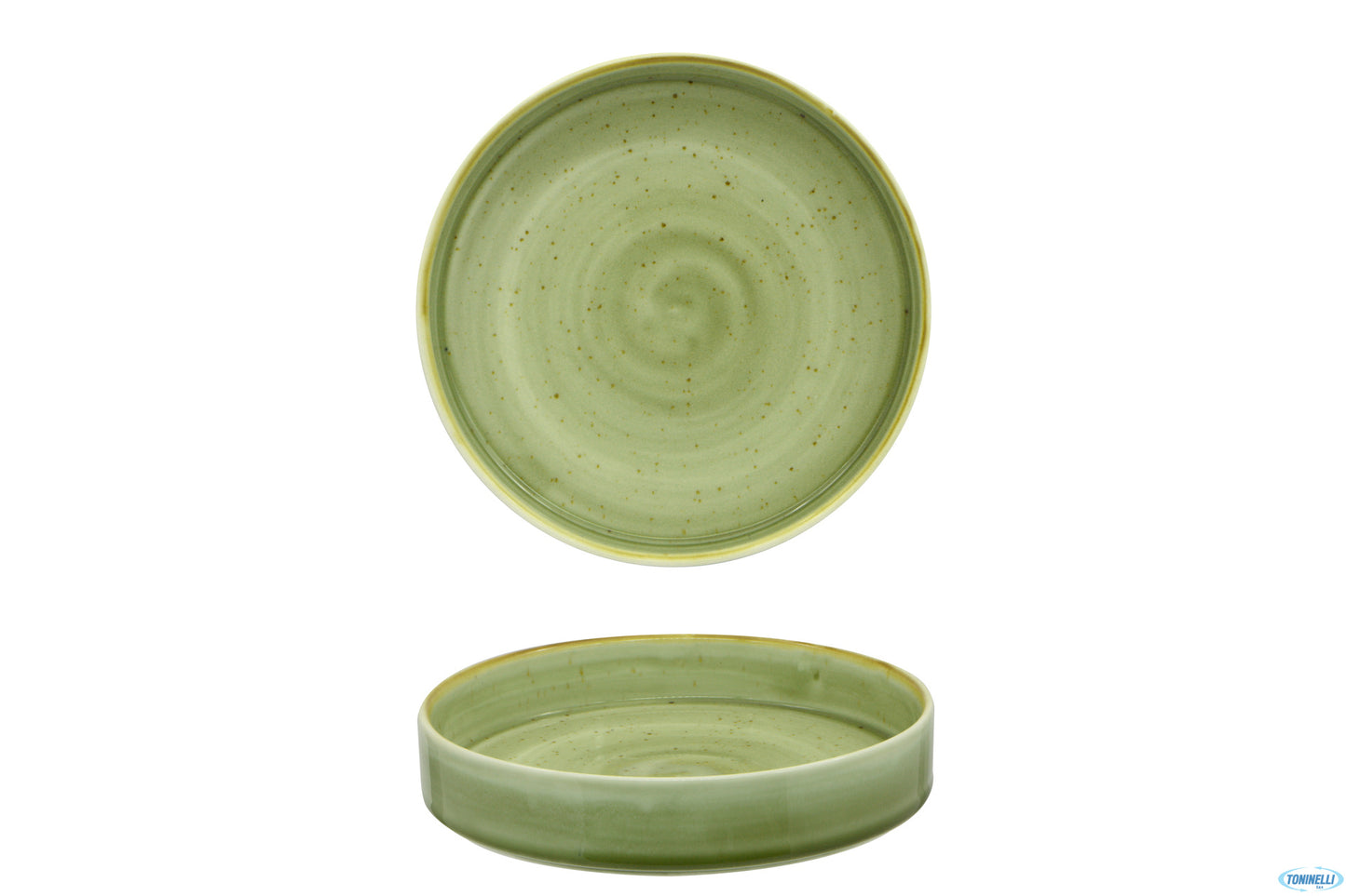 Piatto Fondo Impilabile Kaden M.Green Bordo Alto Ø Cm.20 H.4,2 - Confezione da 4 Pz.