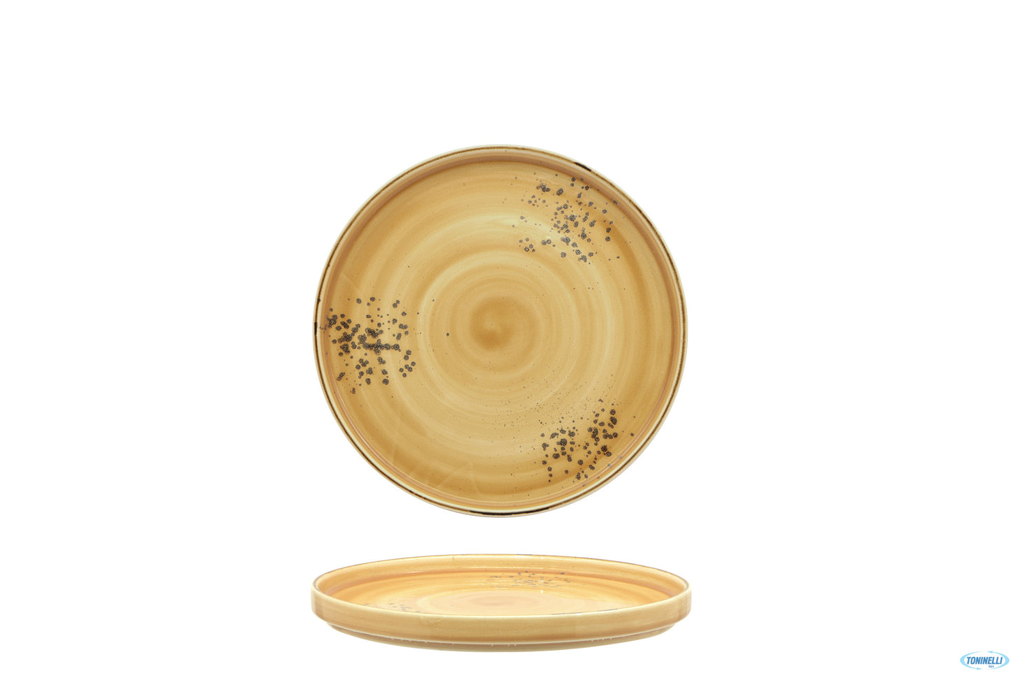 Piatto Frutta Impilabile Kaden Yellow Ø Cm.20 H.2,5 - Confezione da 6 Pz.