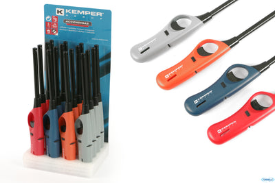 Kemper-Accendigas Ricaricabile Assortito In Espositore Da 16 Pezzi