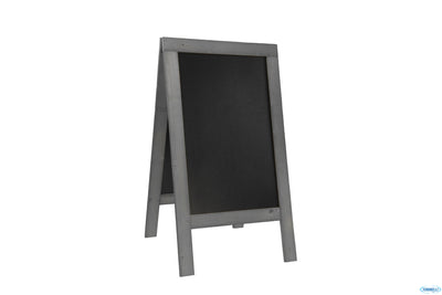 Lavagna Da Terra Nature-Rustica, Cornice Grigia, Area Lavagna Cm 42X62 Misure Complessive Cm 54,5X85