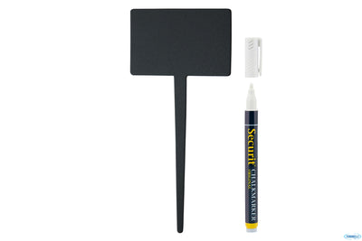 Lavagna Con Punta-Set 5 Etichette A Forma Rettangolare Con Pennarello 18X8,1X0,1 Nero Tag-Rett5