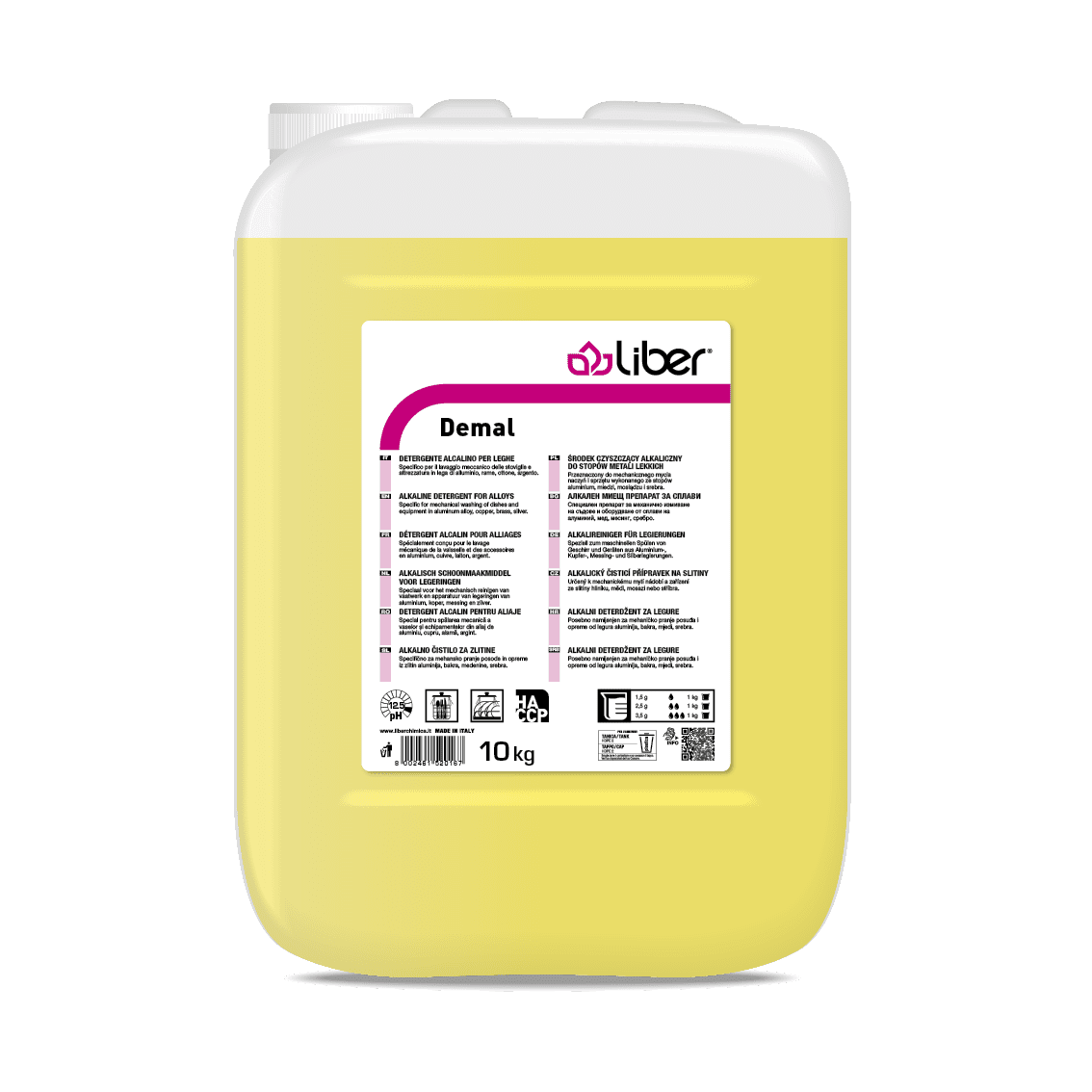 Demal detergente alcalino per leghe - tanica da 10kg