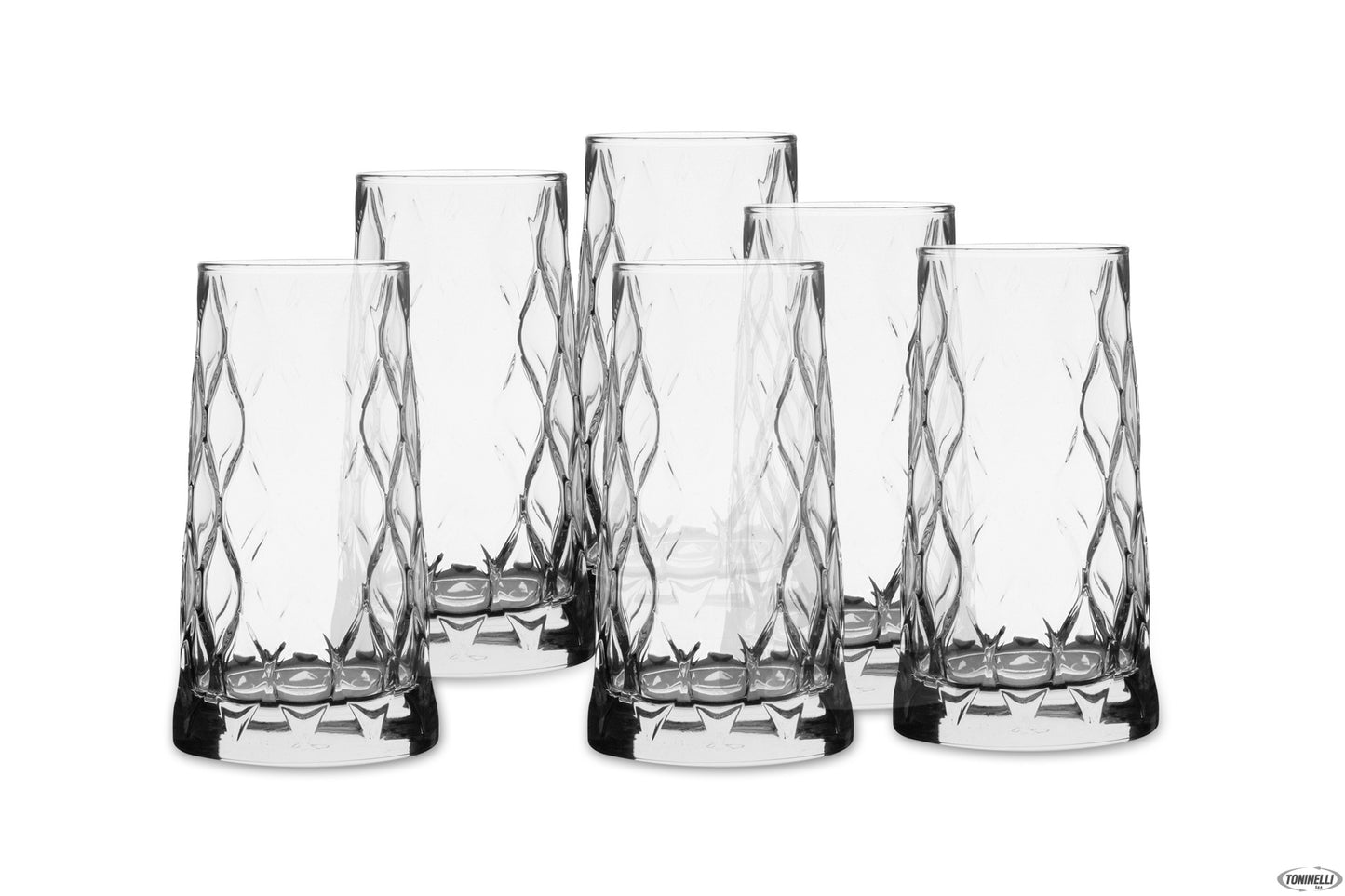 Leafy Fh Tumbler Long Drink Confezione Da 6 Pezzi - Cl 34,5 Diametro Cm.7,6 - H.14,0 - 420855-111185