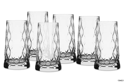 Leafy Fh Tumbler Long Drink Confezione Da 6 Pezzi - Cl 45 Diametro Cm.8,3 - H.15,0 - 420955-1111858