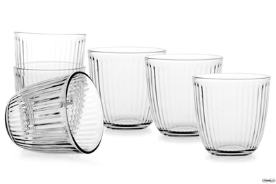 Line Trasparente-Vassoio 6 Bicchieri Acqua Cl 29