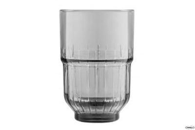 Linq Fume- Confezione 12 Bicchieri Beverage Cl 35,5 Temperati Impilabili Colorati In Pasta Colore