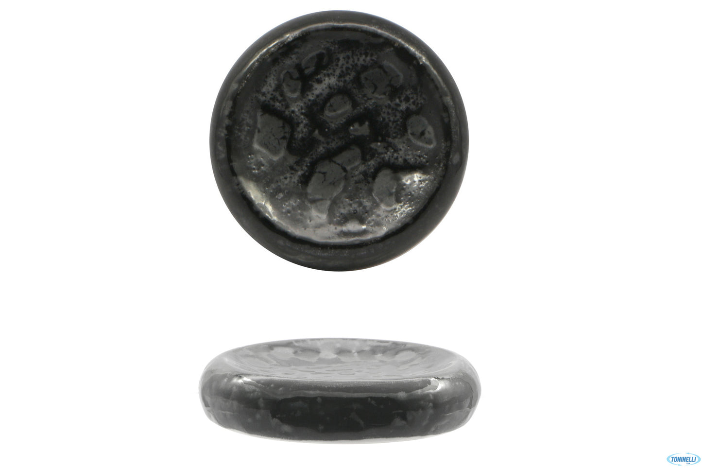 Matheria Black-Piattino Alto Tondo In Porcellana Cm.12
