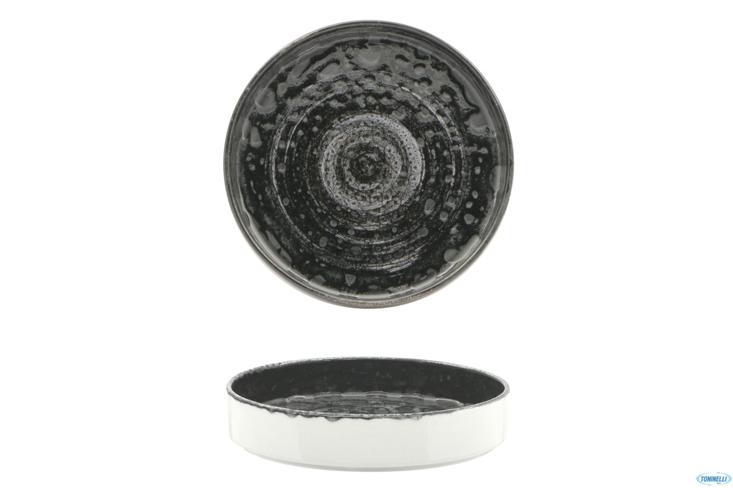 Matheria Black-Piatto Nordico Alto In Porcellana Cm.20 H.4,0
