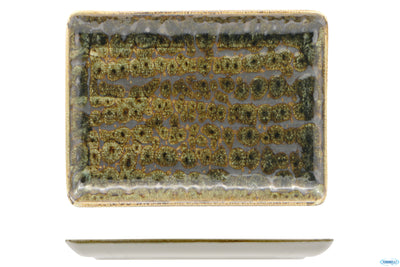 Matheria Green-Piatto Rettangolare In Porcellana Cm.30X22