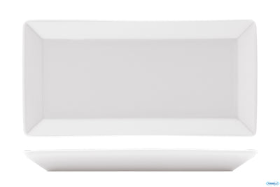 Piatto Rettangolare Maya Bianco Cm.33X26 - Confezione da 6 Pz.
