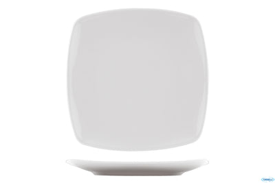 Piatto Piano Medusa Bianco Cm.23x23 - Confezione da 12 Pz.