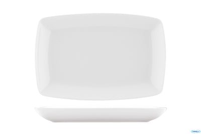 Piatto Rettangolare Medusa Bianco Cm.22x14 - Confezione da 12 Pz.