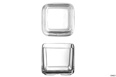 Mekkano Clear - Coppetta Vetro Quadra Cm 7,5 Alta L9691
