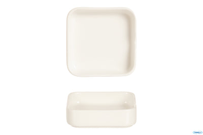 Mekkano Cream - Coppetta Porcellana Quadra Cm 7,5 Bassa L9548