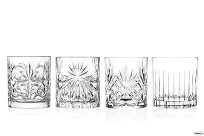 Set Mixology - Confezione 4 Bicchieri Dof Assortiti: 1 Melodia, 1 Tattoo, 1 Oasis, 1 Timeless 26249