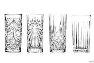 Set Mixology - Confezione 4 Bicchieri Hb Assortiti: 1 Melodia, 1 Tattoo, 1 Oasis, 1 Timeless 269840