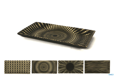 Mosaik Grey-Piatto Rettangolare Cm.23,7X12 Decori Assortiti Rh4414S