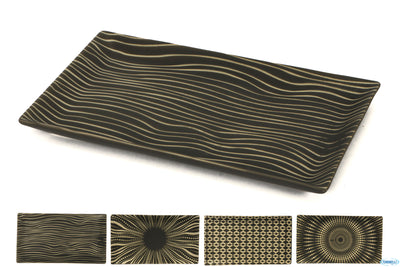 Mosaik Grey-Piatto Rettangolare Cm.28,5X16 Decori Assortiti Rh4414L