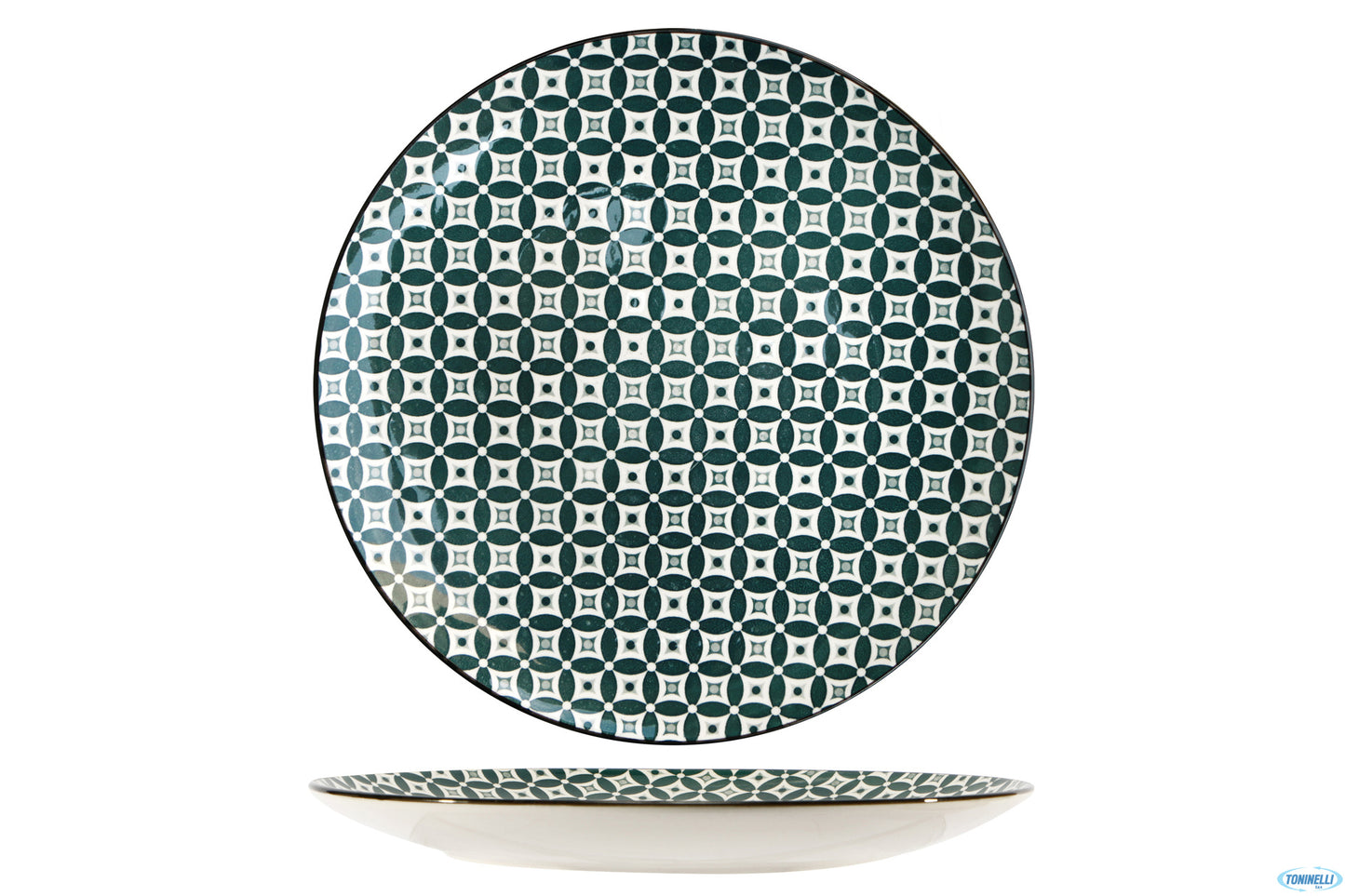 Mosaik-Piatto Piano Cm.28,5 Blue Rh40069-11.25-J61A