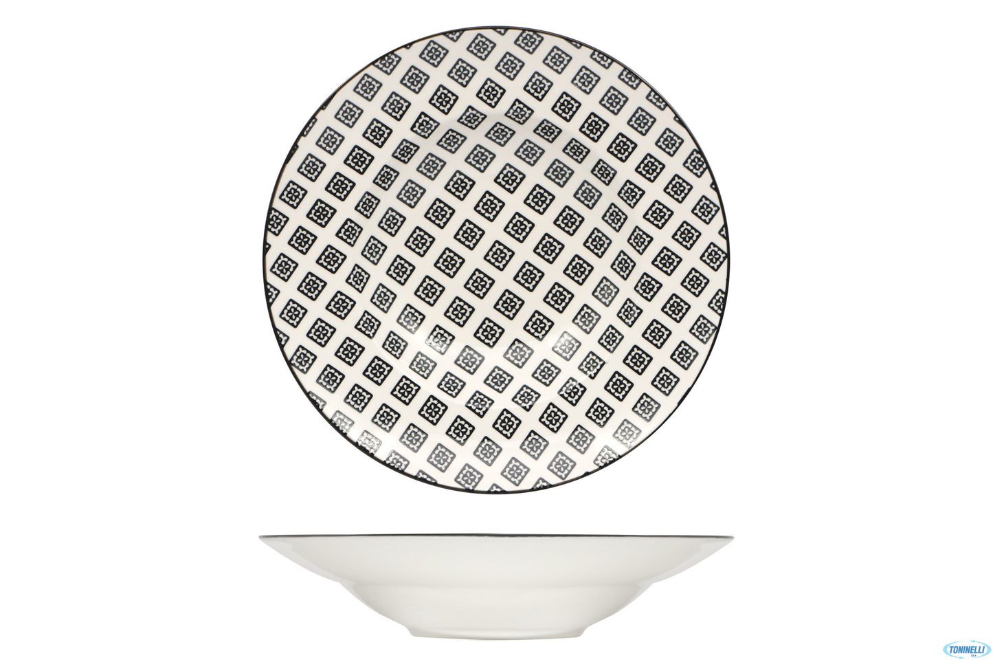 Mosaik-Piatto Pasta Cm.27,5 Decoro Black Rh40654-J99F