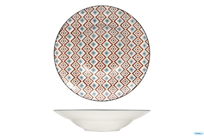 Mosaik-Piatto Pasta Cm.27,5 Decoro Brown Rh40654-J56Ci