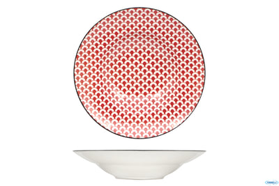 Mosaik-Piatto Pasta Cm.27,5 Decoro Red Rh40654-J63B