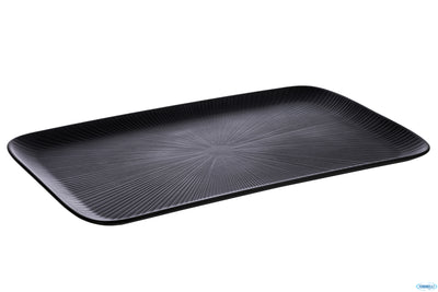 Nero-Vassoio Rettangolare In Melamina Gn 1.1 Cm 53X32,5 H. 2,5 Cm Max 70°C 85067