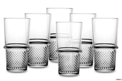 New York-Confezione 6 Bicchieri Impilabili Fh.Cl.35 Temperati L7335