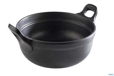 Padella-Cocotte Melamina Nero Cm.21Xh.9 Con Manici E Piedini Antiscivolo 85150