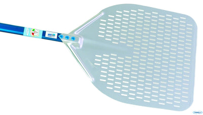 Azzurra - Pala Pizza Alluminio Forata Cm 50 Manico Cm 120 A-50Rf-120