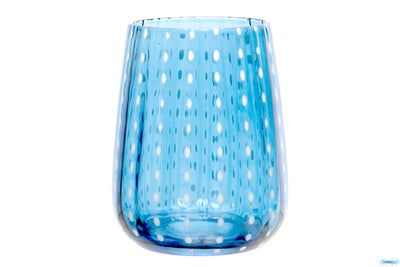Perlage-Bicchiere Acqua In Vetro Azzurro Cl.36
