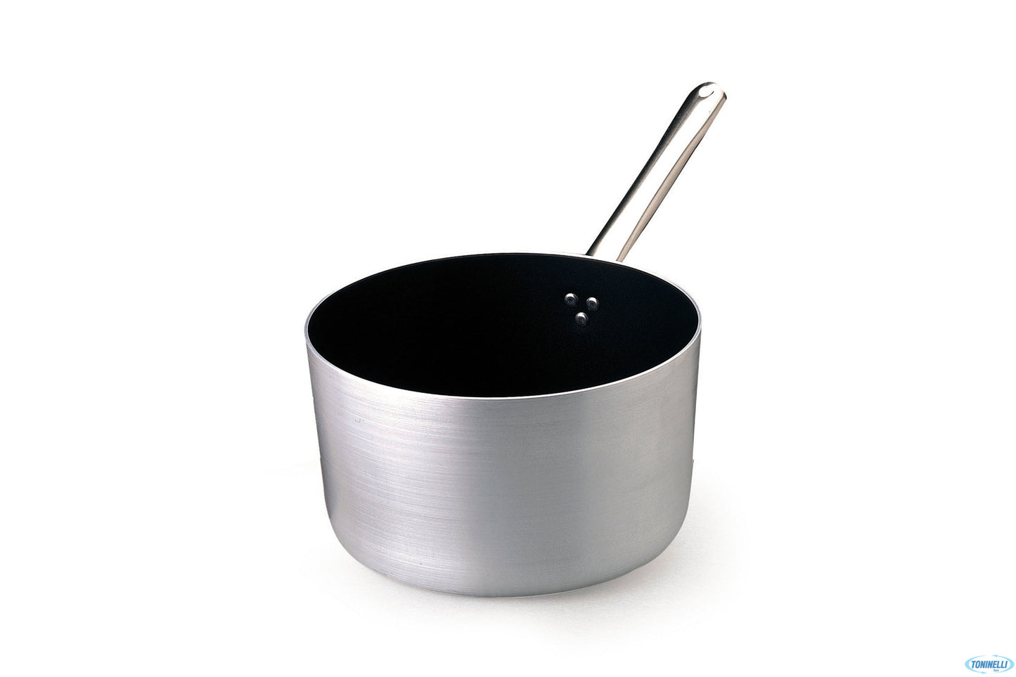 Casseruola Alta Alluminio Antiaderente 3 Mm Manico Tubolare Inox Cm 20 H 11 Lt 3,3