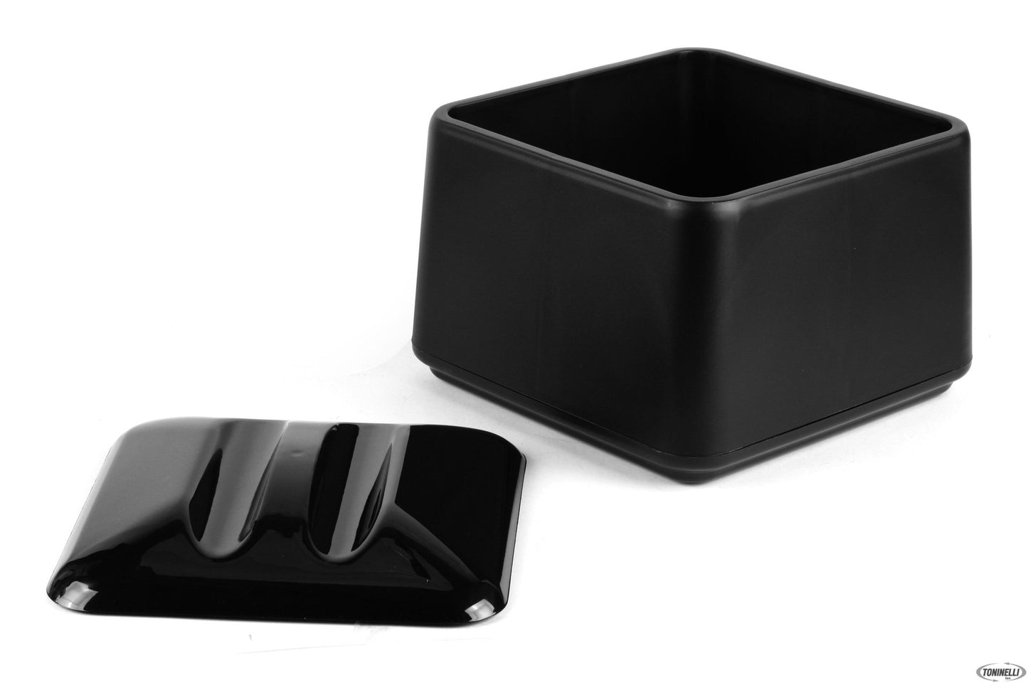 Portaghiaccio Quadro Con Coperchio Nero