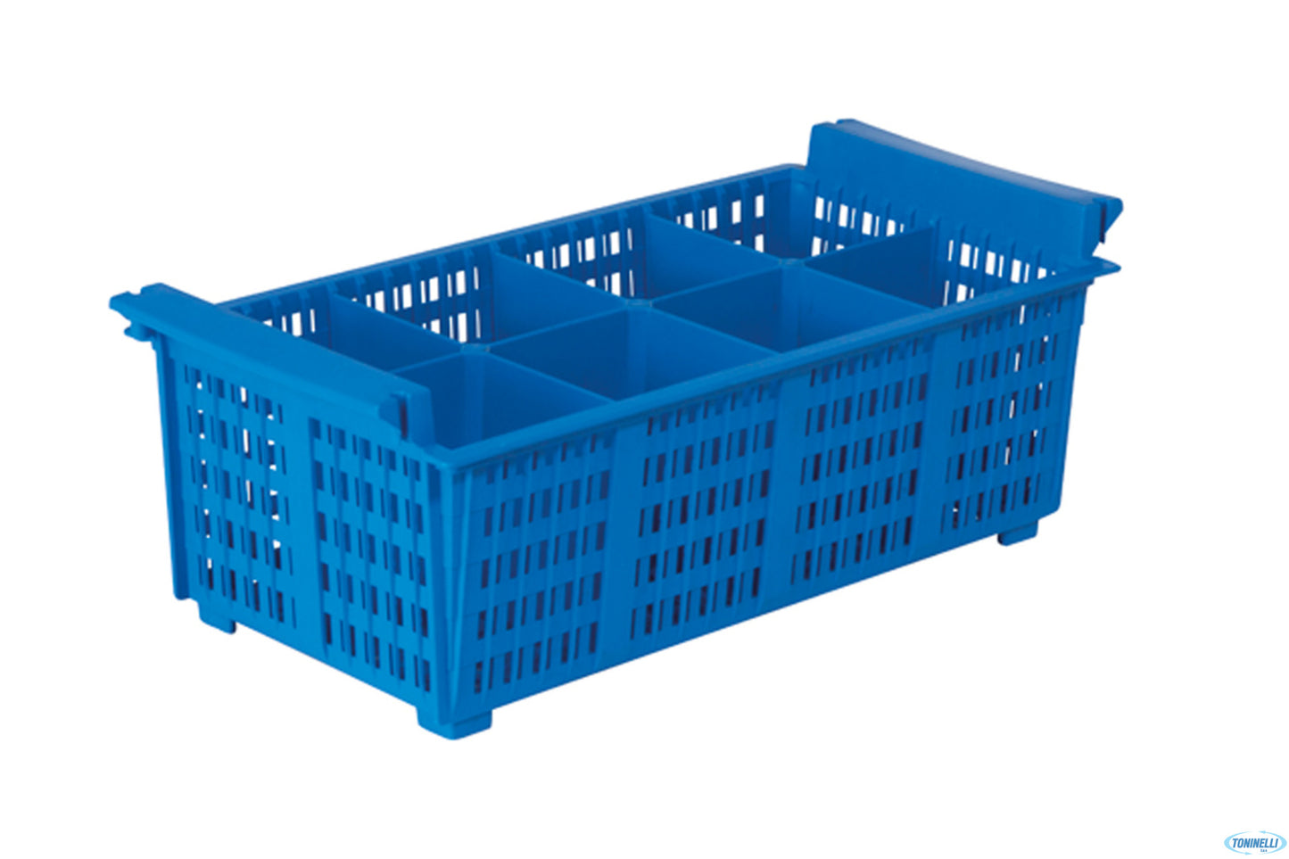 Portaposate 8 Scomparti Blu Cm.43,0X20,5Xh.14 X Lavastoviglie Rcest08