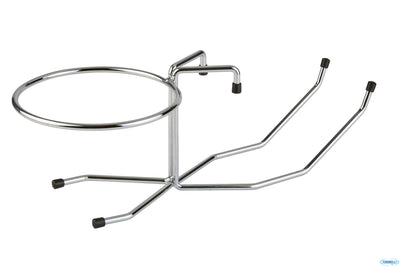 Portasecchiello Da Tavola In Filo Cromato Con Piedini Antiscivolo Cm.49X20 H.17 - Diametro Interno C