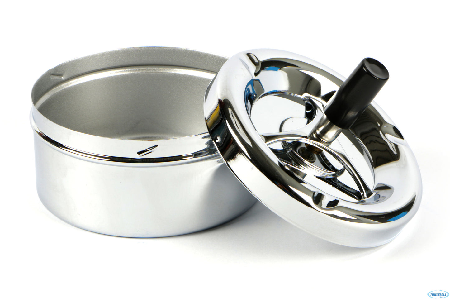 Posacenere A Pulsante Inox Cm.11 073017